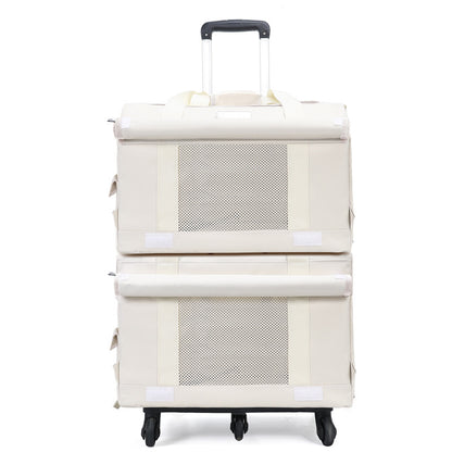 Portable Pet Trolley Double-deck Bag