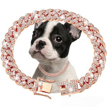 Pet Diamond Collar Cuban Link  Necklace