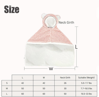Skin Friendly and Double Layer Thick Lining Comfy Bear Blanket with Hood