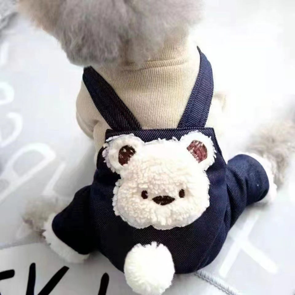 Dog Clothes Cotton-padded Coat Four-leg Fleece-lined
