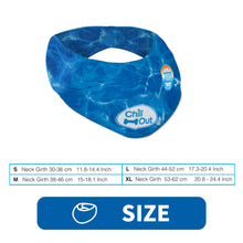 Chill Out Blue Neck Cooler Cooling Bandana for Large Pets