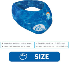 Chill Out Blue Neck Cooler Cooling Bandana for Large Pets