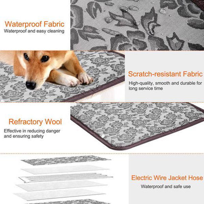 Pet Heating Pad, Waterproof Adjustable Warm Blanket