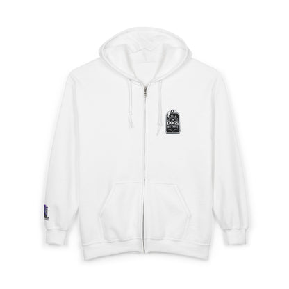 Unisex "In Dogs We Trust" Full-Zip Hoodie – Midweight Dog Lover's Sweatshirt