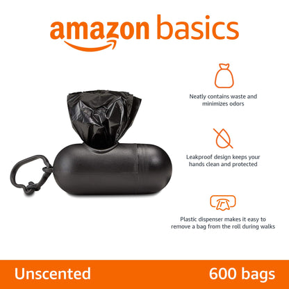 Premium Quality Leakproof Pet Waste Bags with Dispenser for Easy Cleanups