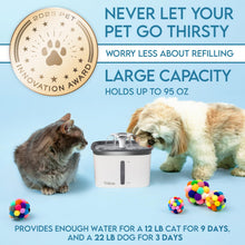 Veken Innovation Award Winner 95oz/2.8L Pet Fountain