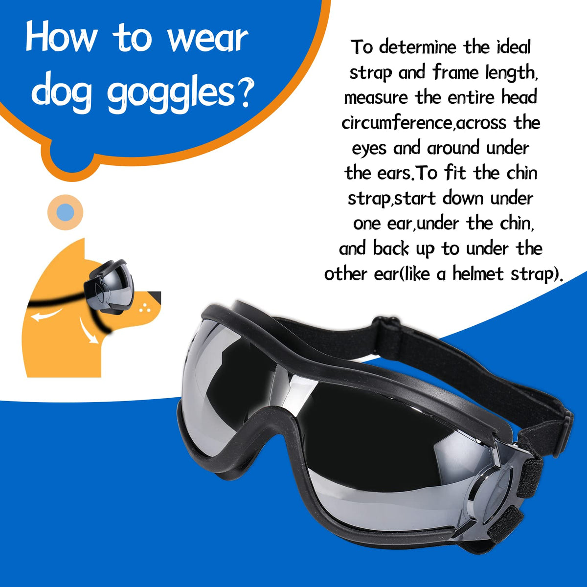 NVTED UV Wind Dust Dog Sunglasses Dog Goggles