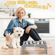Elevated Dog Bowls with Adjustable Stand