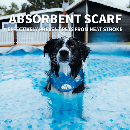 Non-Irritating and Lightweight Ice Cooling Dog Bandana for Pets