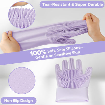 Premium Quality 6PCS Pet Grooming Kit with Pet Gloves for Grooming Dogs, Cats and Horses