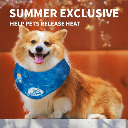 Non-Irritating and Lightweight Ice Cooling Dog Bandana for Pets