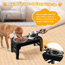 Elevated Dog Bowls with Adjustable Stand