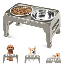 Elevated Dog Bowls with Adjustable Stand