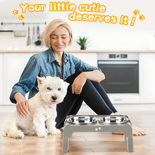 Elevated Dog Bowls with Adjustable Stand
