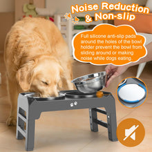 Elevated Dog Bowls with Adjustable Stand