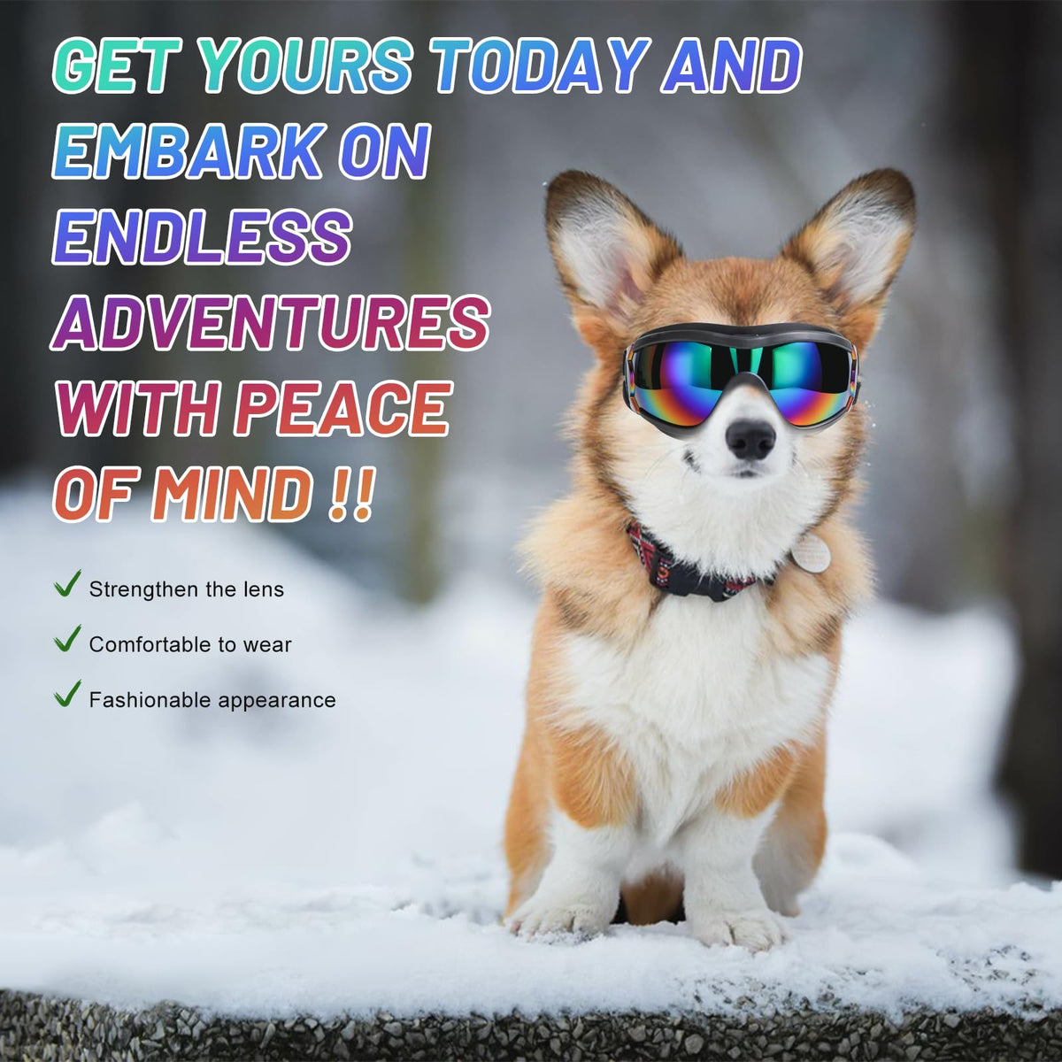 NVTED UV Wind Dust Dog Sunglasses Dog Goggles