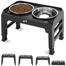 Elevated Dog Bowls with Adjustable Stand
