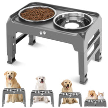 Elevated Dog Bowls with Adjustable Stand