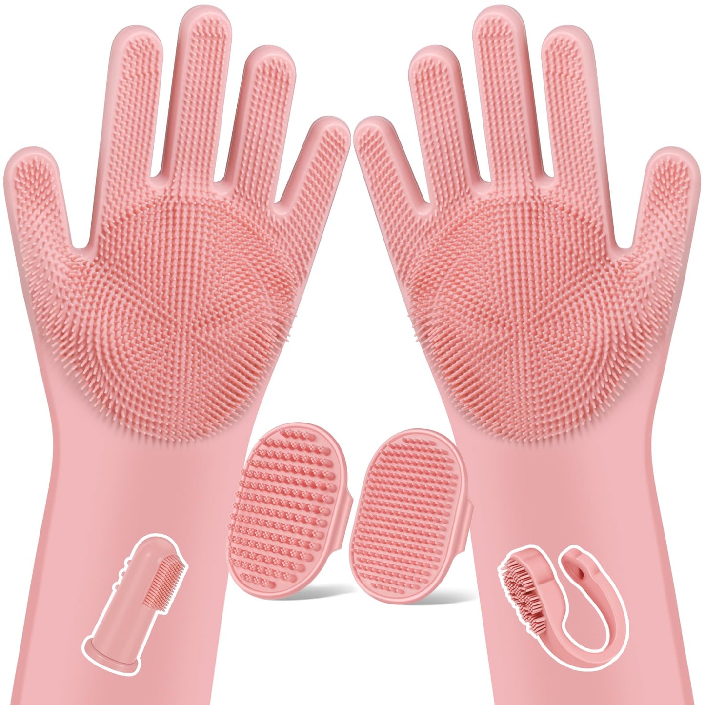 Premium Quality 6PCS Pet Grooming Kit with Pet Gloves for Grooming Dogs, Cats and Horses