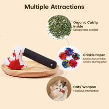 Horror Knife-Shaped Kitten Catnip Crinkly Sound Toys