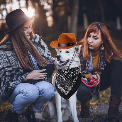 Durable and Lightweight Printed Head Bandana Cowboy Outfit for Dogs