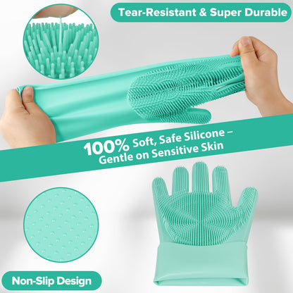 Premium Quality 6PCS Pet Grooming Kit with Pet Gloves for Grooming Dogs, Cats and Horses