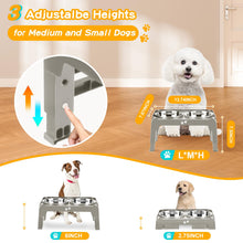 Elevated Dog Bowls with Adjustable Stand