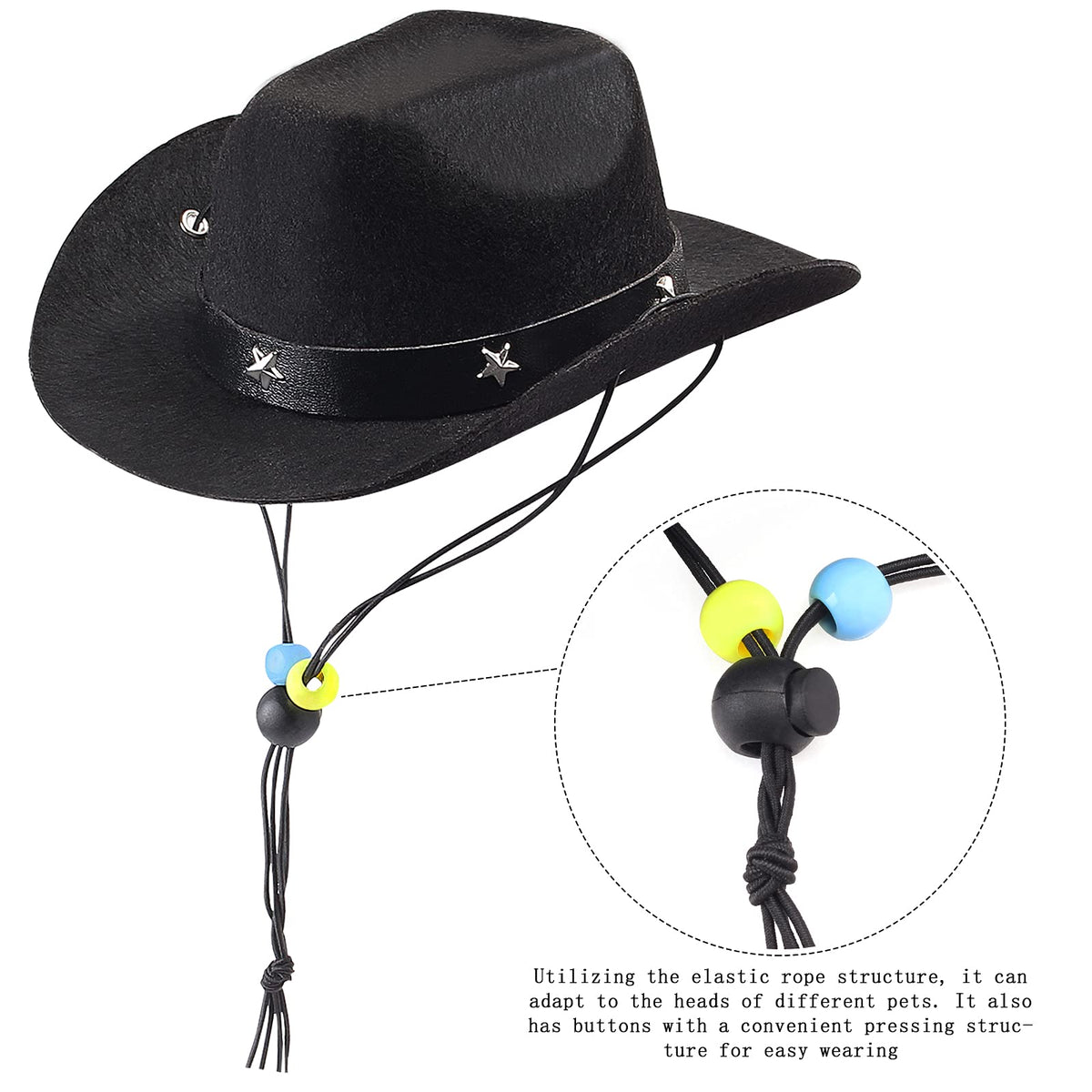 Durable and Lightweight Printed Head Bandana Cowboy Outfit for Dogs
