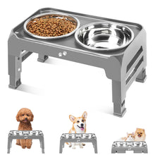 Elevated Dog Bowls with Adjustable Stand