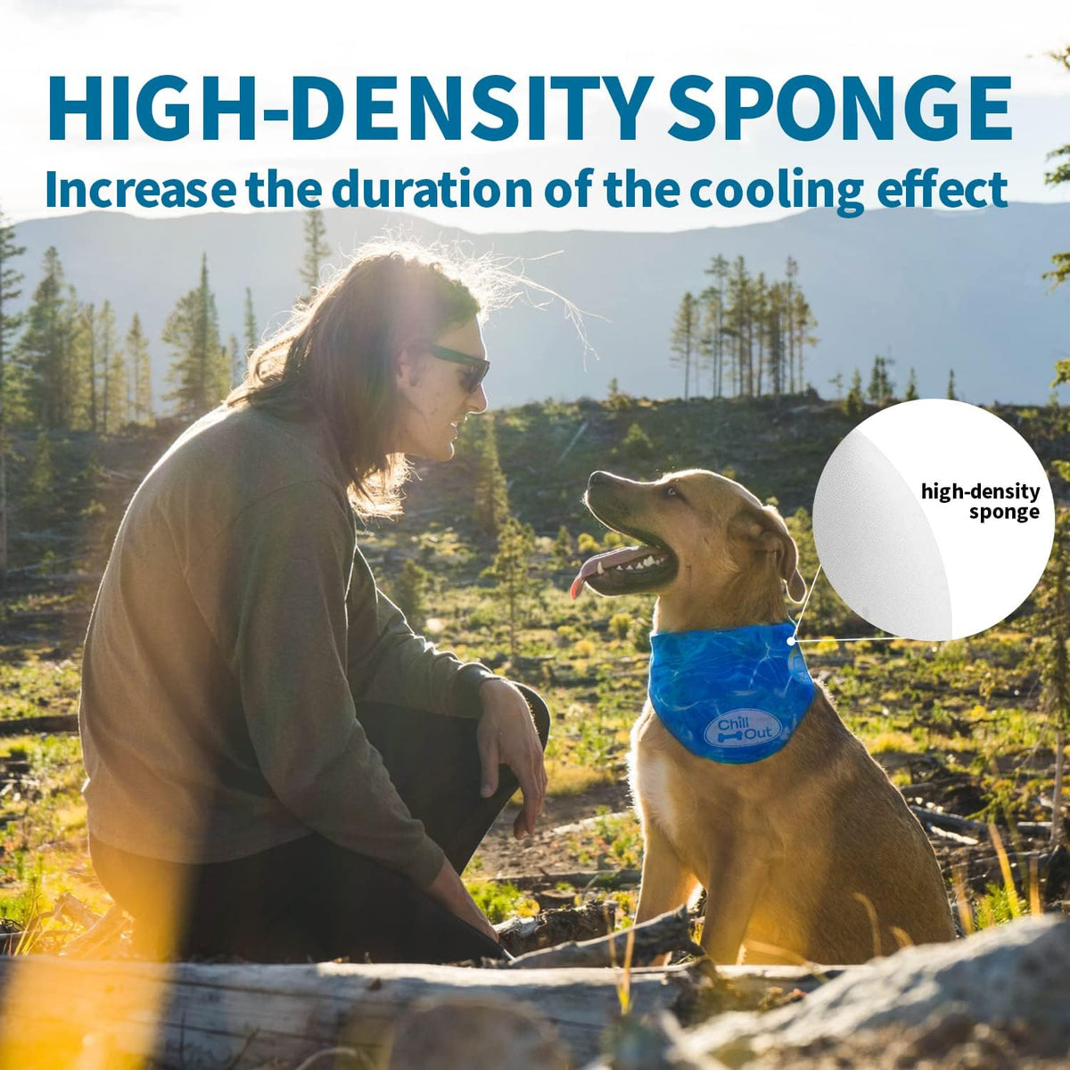 Non-Irritating and Lightweight Ice Cooling Dog Bandana for Pets