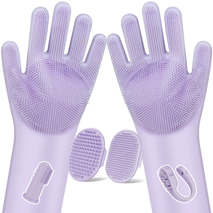 Premium Quality 6PCS Pet Grooming Kit with Pet Gloves for Grooming Dogs, Cats and Horses