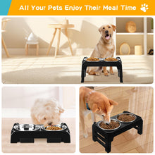 Elevated Dog Bowls with Adjustable Stand