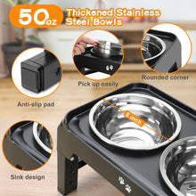 Elevated Dog Bowls with Adjustable Stand