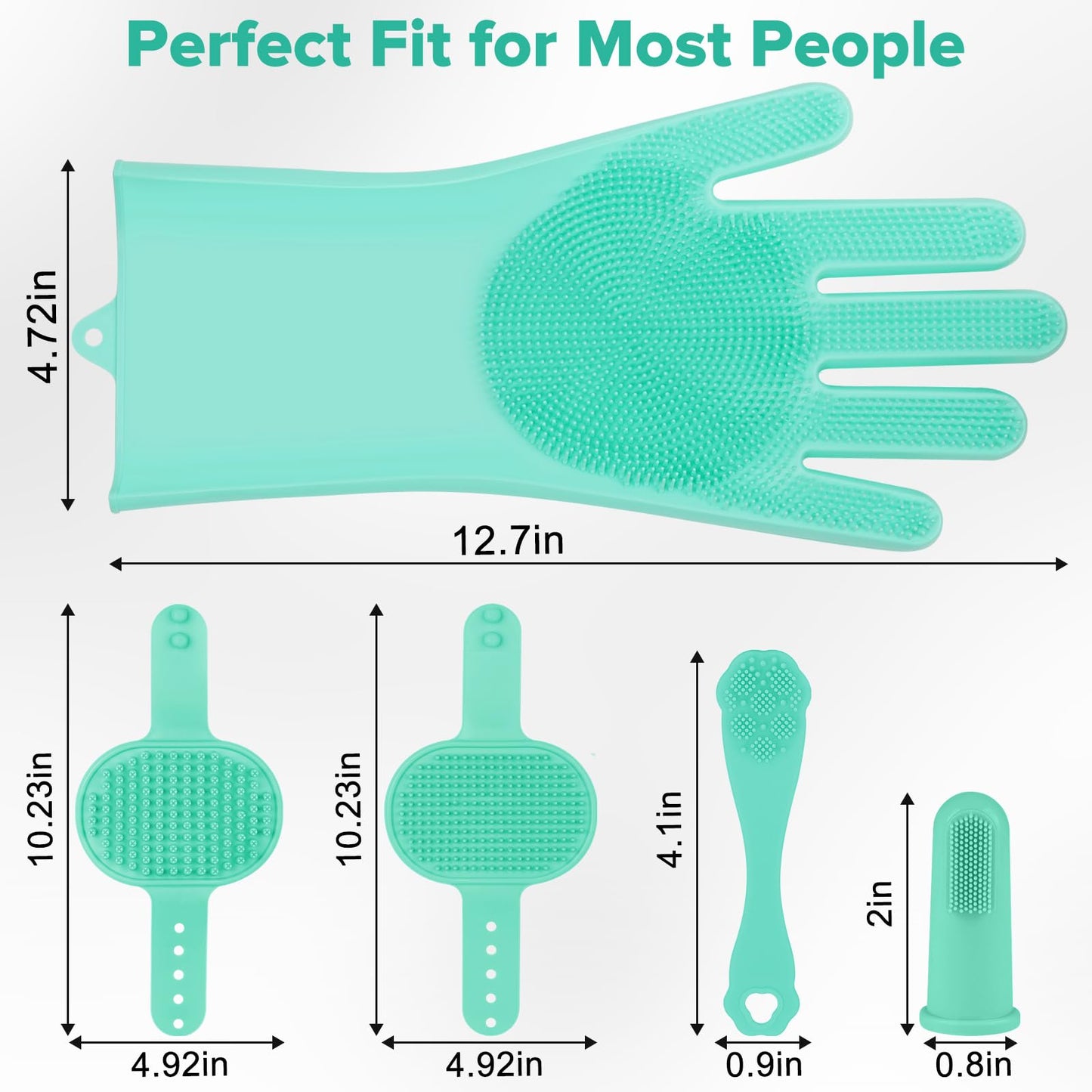 Premium Quality 6PCS Pet Grooming Kit with Pet Gloves for Grooming Dogs, Cats and Horses