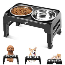 Elevated Dog Bowls with Adjustable Stand