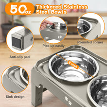 Elevated Dog Bowls with Adjustable Stand