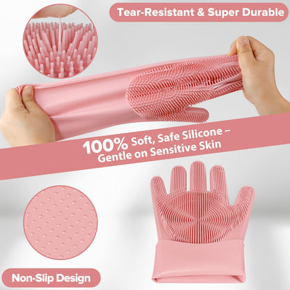 Premium Quality 6PCS Pet Grooming Kit with Pet Gloves for Grooming Dogs, Cats and Horses