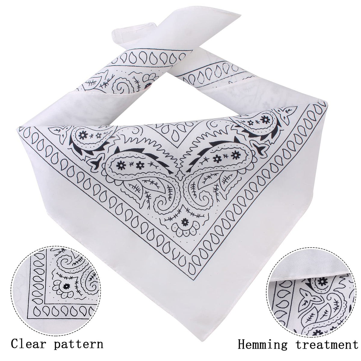 Durable and Lightweight Printed Head Bandana Cowboy Outfit for Dogs