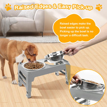 Elevated Dog Bowls with Adjustable Stand