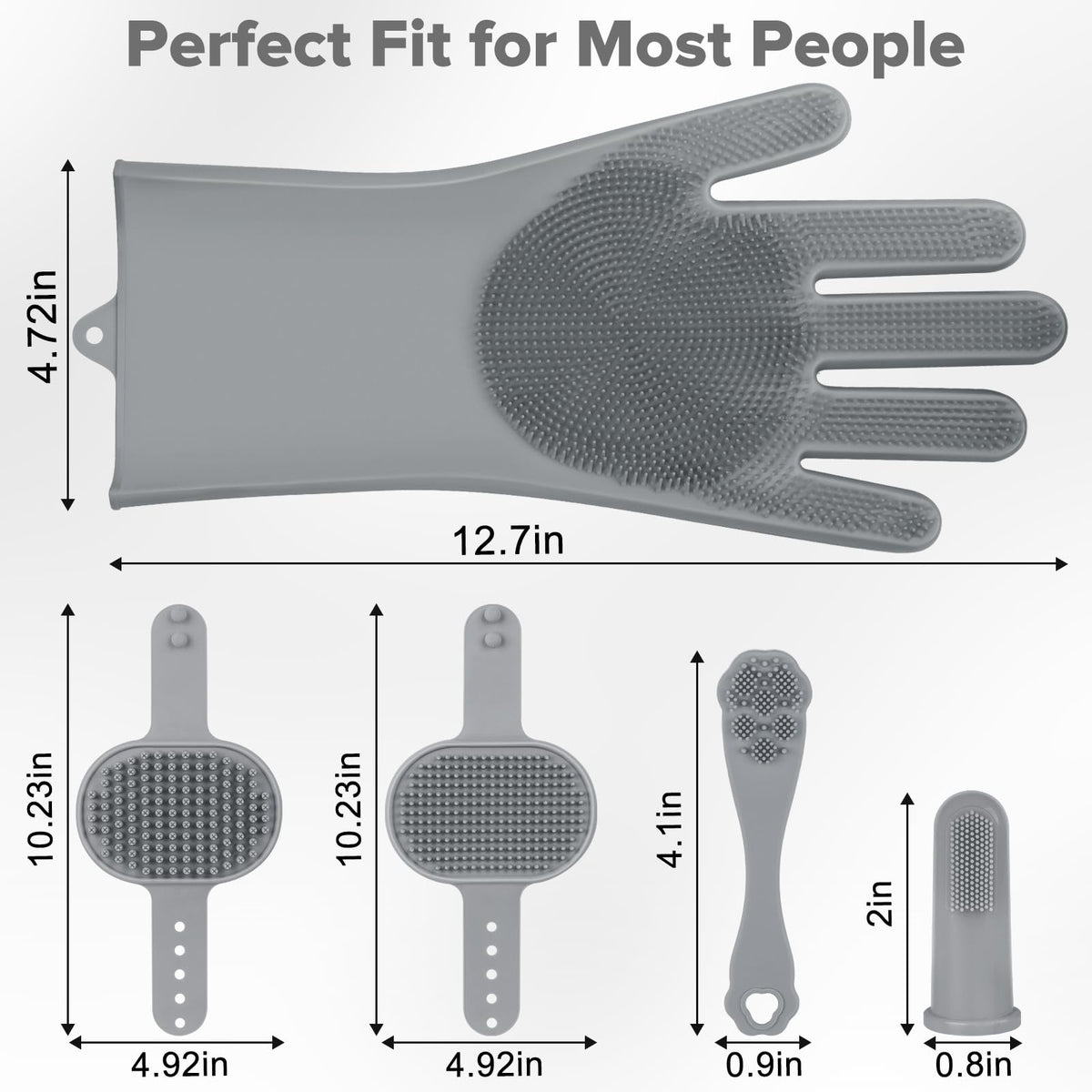 Premium Quality 6PCS Pet Grooming Kit with Pet Gloves for Grooming Dogs, Cats and Horses