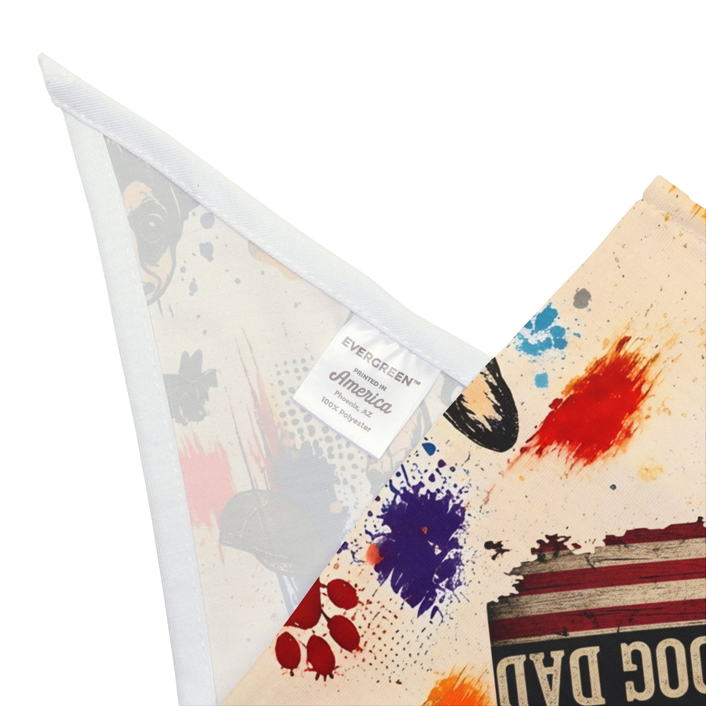 Happy Dog Dad Pet Bandana Doodle Pattern for Dogs