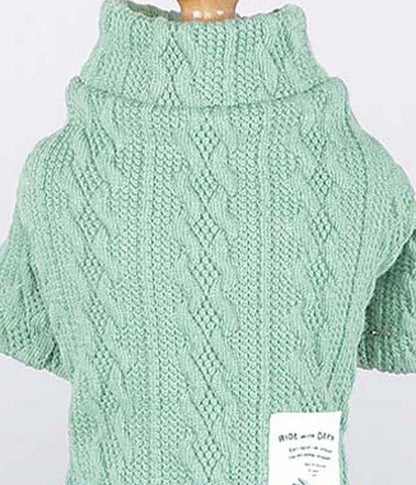 Pure color knitted autumn and winter dog sweater