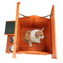Green Asphalt Roof Golden Red Main Body Dog House