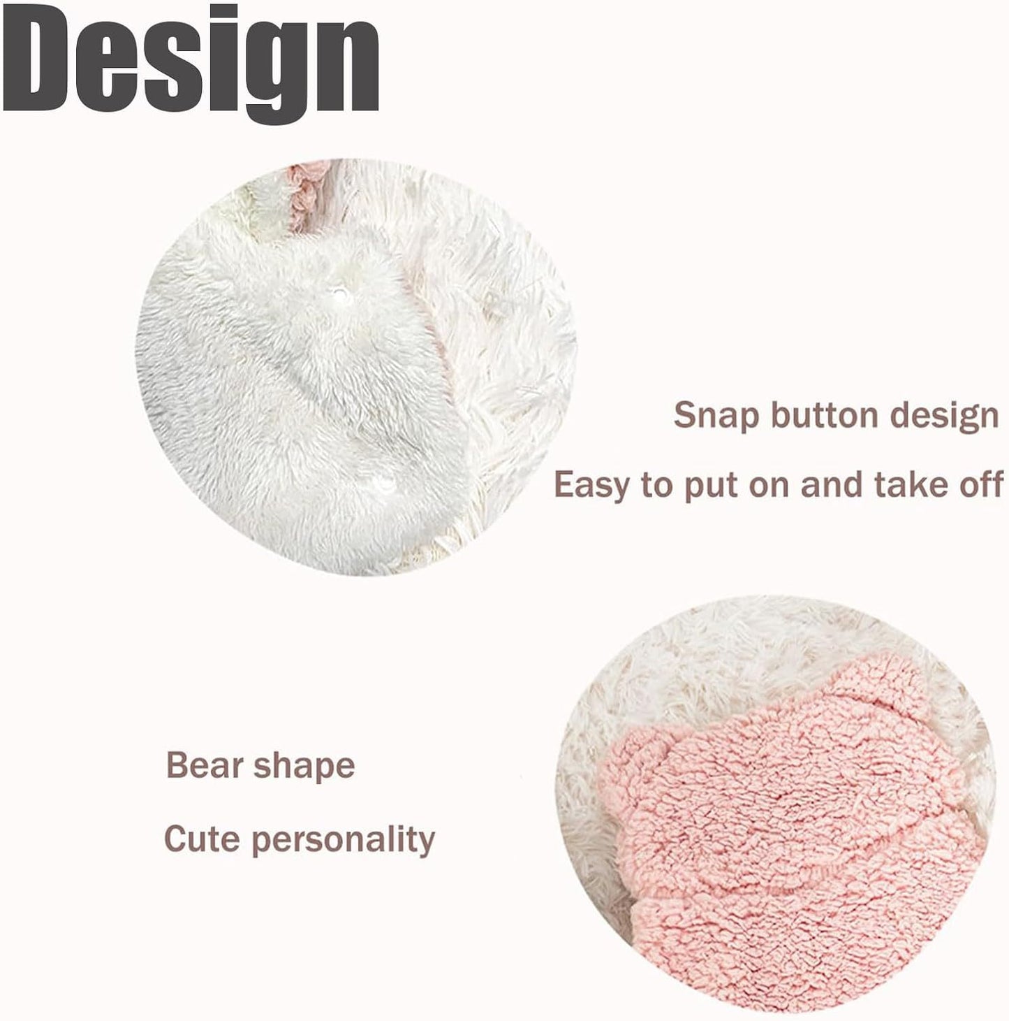 Skin Friendly and Double Layer Thick Lining Comfy Bear Blanket with Hood