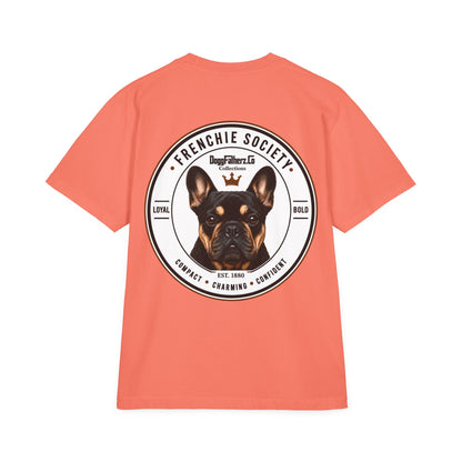 Frenchie Society Drop Shoulder T-Shirt Dog Tee