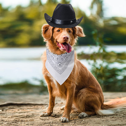 Durable and Lightweight Printed Head Bandana Cowboy Outfit for Dogs