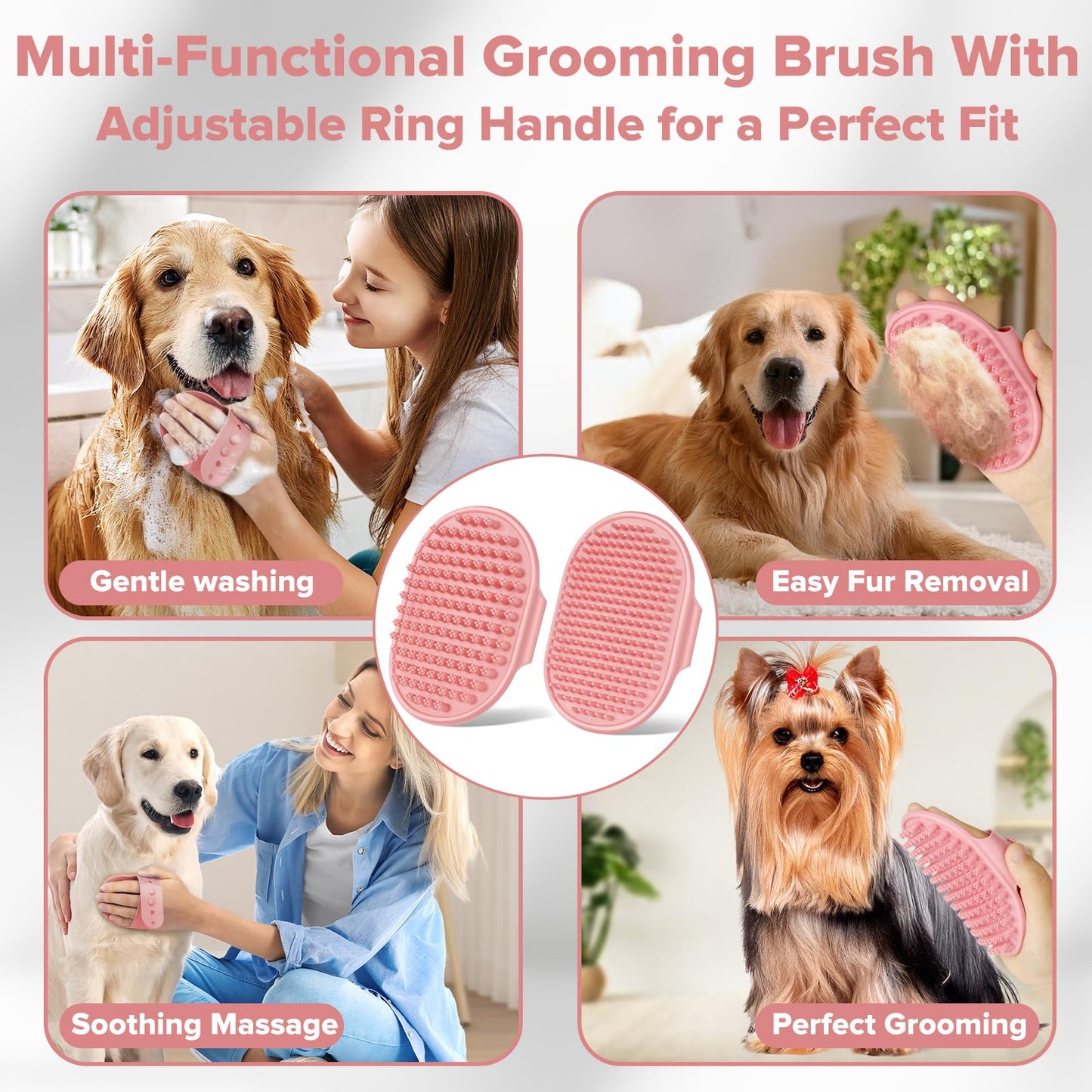 Premium Quality 6PCS Pet Grooming Kit with Pet Gloves for Grooming Dogs, Cats and Horses