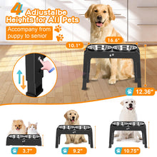 Elevated Dog Bowls with Adjustable Stand