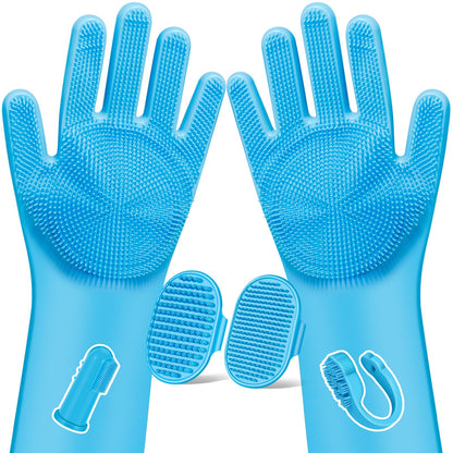 Premium Quality 6PCS Pet Grooming Kit with Pet Gloves for Grooming Dogs, Cats and Horses