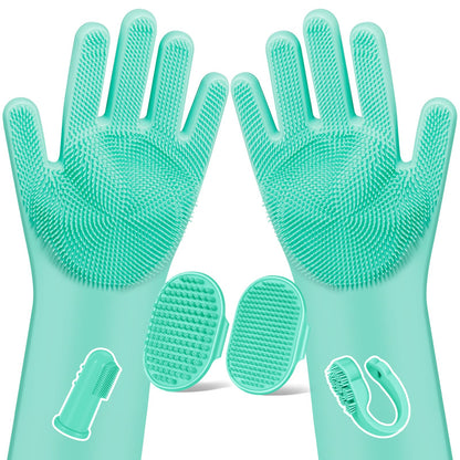 Premium Quality 6PCS Pet Grooming Kit with Pet Gloves for Grooming Dogs, Cats and Horses